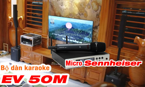 Dàn karaoke gia đình EV 50M: Loa cột Electro-Voice EVOLVE(di động, toàn dải), Micro Sennheiser