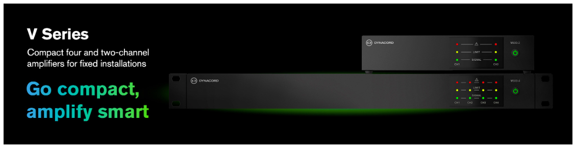 Dynacord V-Series: Cục Đẩy Công Suất Thông Minh Cho Mọi Không Gian Thương Mại