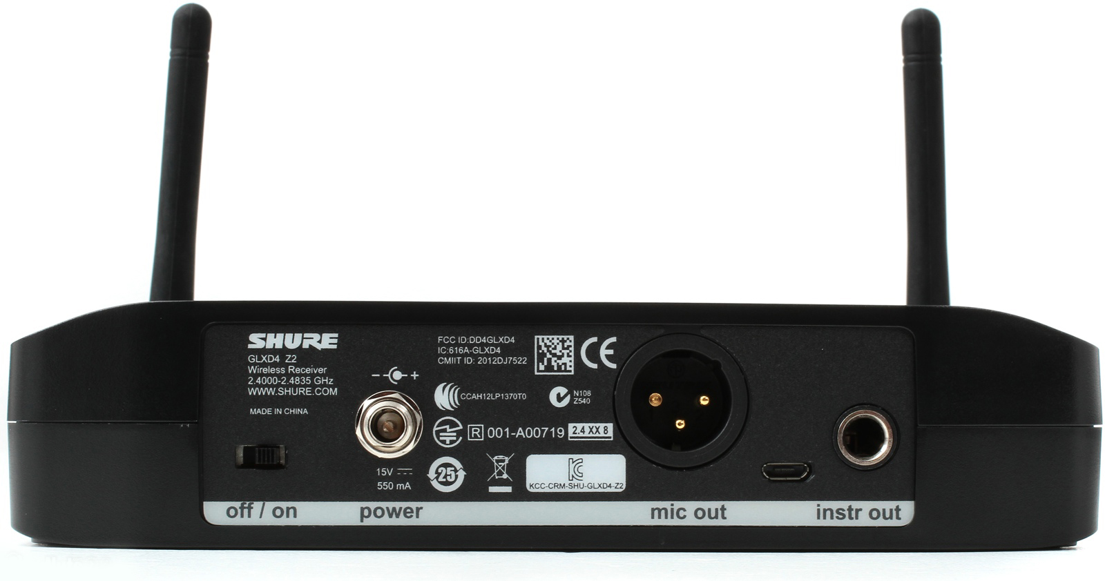 Shure GLXD24/SM58 : Bộ thu kỹ thuật số và bộ phát kèm micro không dây cầm tay