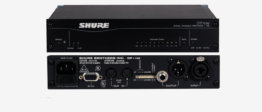 Shure DP11EQE : Bộ xử lý điện động kỹ thuật số