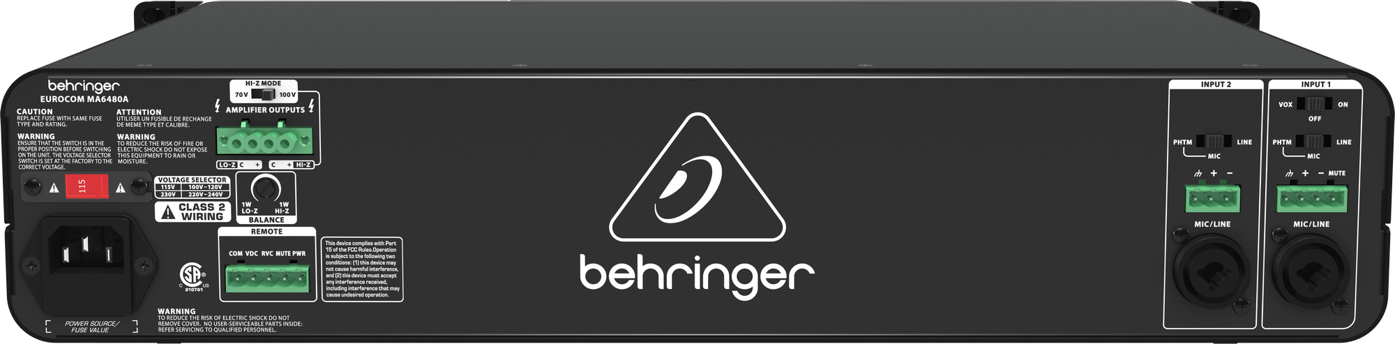 Behringer MA6480A : Ampli liền mixer