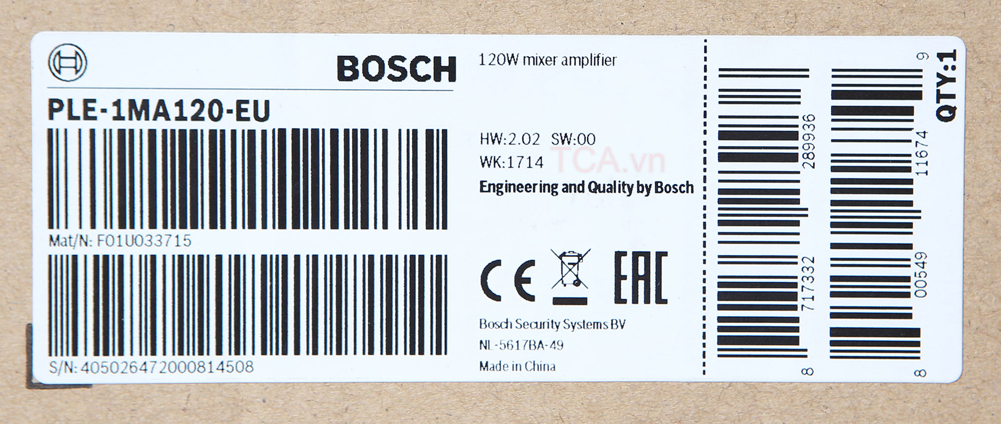 Amply mixer Bosch PLE-1MA120-EU
