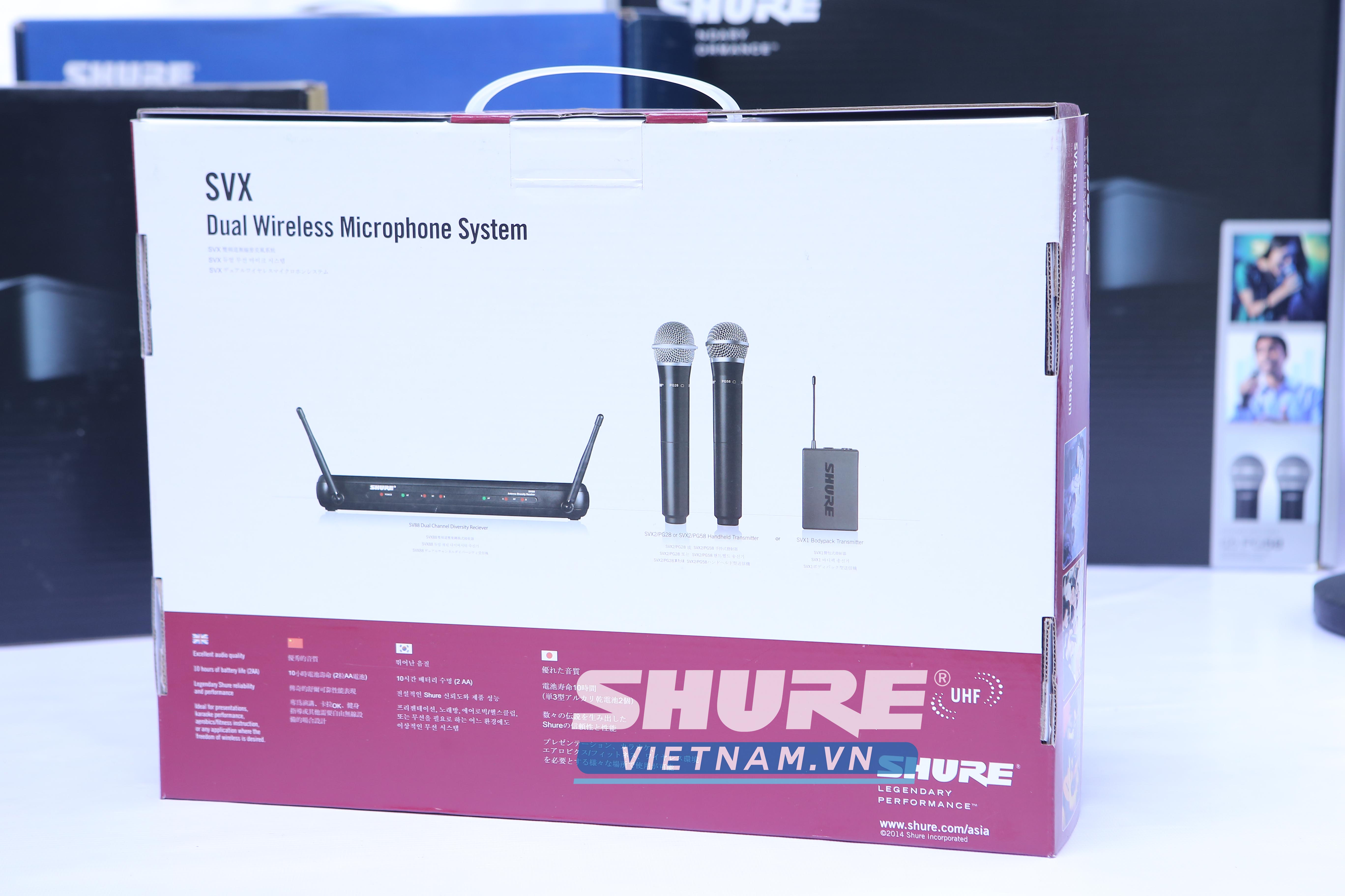 Micro không dây Shure SVX288E/PG58