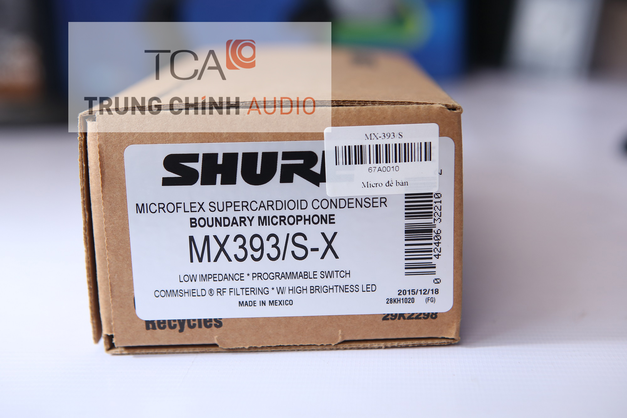 Micro mai rùa đa hướng Shure MX393/S