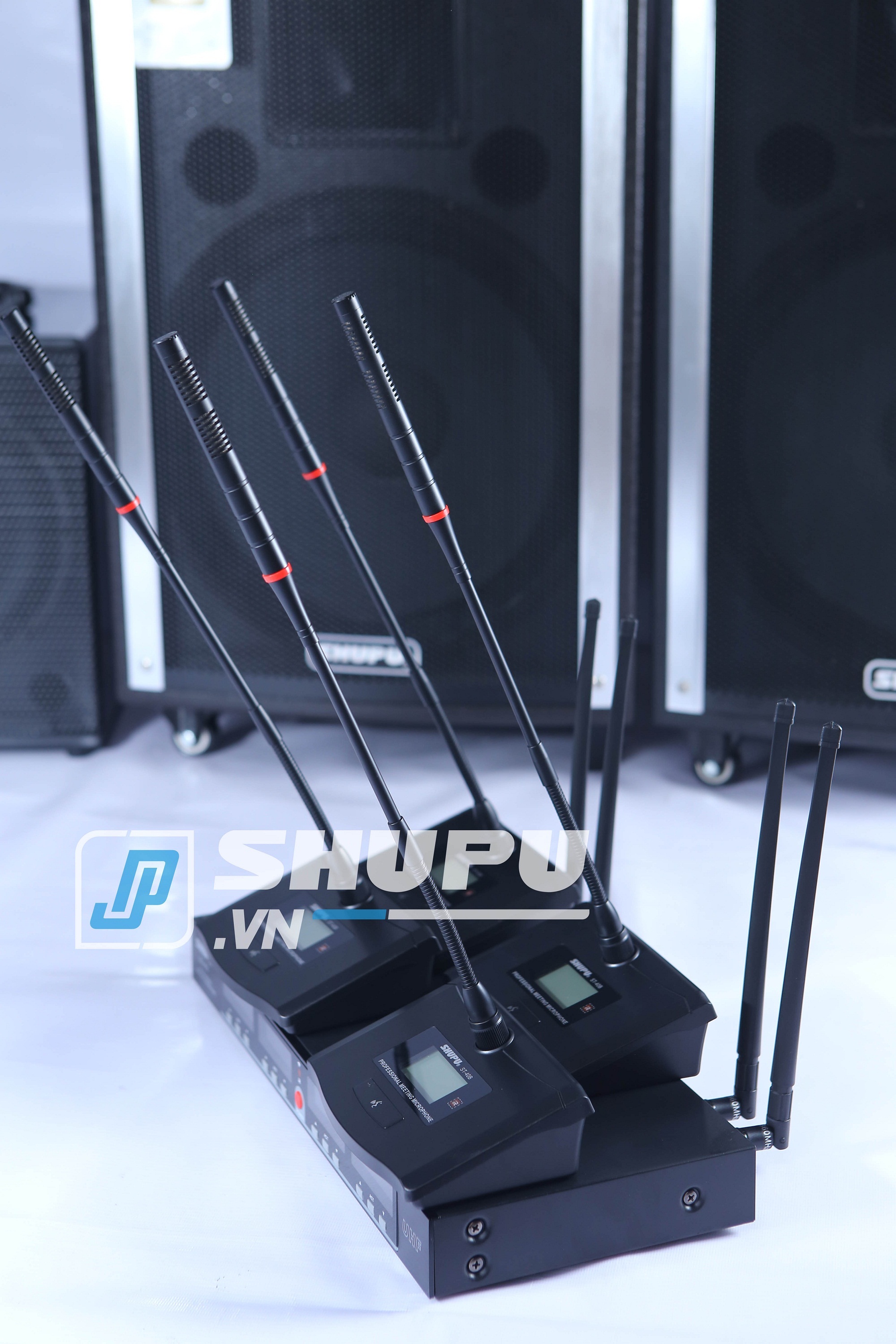 Bộ micro không dây bốn micro cổ ngỗng hội thảo Shupu USP-40D