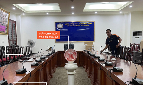 Hệ thống âm thanh phòng họp TOA - Ngân hàng Nhà Nước chi nhánh tỉnh Bắc Giang