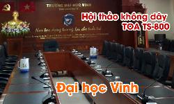 Hệ thống âm thanh hội thảo không dây TOA TS-800: Phòng họp Trường Đại học Vinh