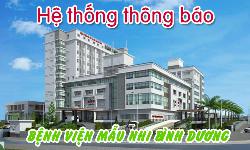 Lắp đặt hệ thống âm thanh thông báo BỆNH VIỆN MẪU NHI BÌNH DƯƠNG
