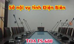Hệ thống âm thanh hội thảo TOA TS-680: phòng họp hội nghị Sở nội vụ tỉnh Điện Biên