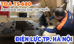 Lắp đặt âm thanh phòng họp trực tuyến công ty Điện Lực Hà Nội