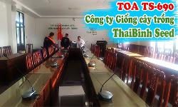 Hệ thống âm thanh hội nghị trực tuyến TOA tại: Viện Giống cây trồng ThaiBinh Seed