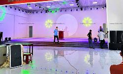 Lắp đặt hệ thống âm thanh ánh sáng sân khấu hội trường : nhà thi đấu Mang Thít (Vĩnh Long)