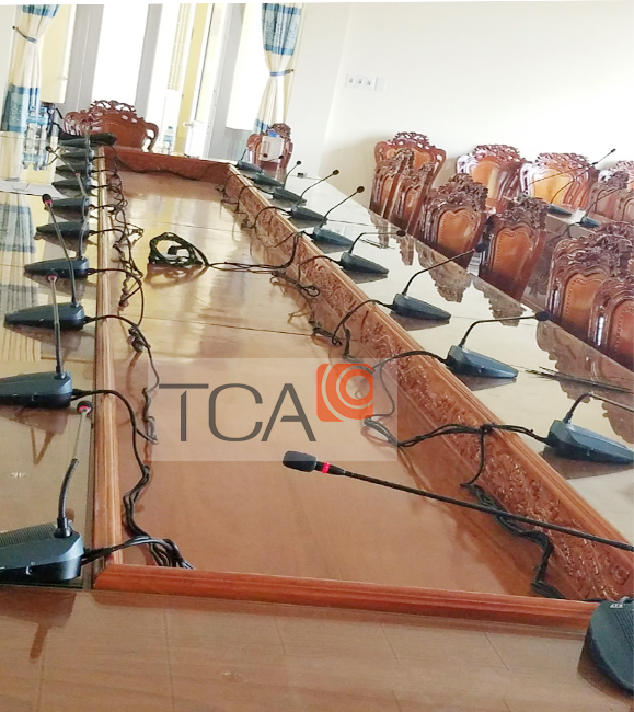 Hệ thống âm thanh hội thảo JTS: phòng họp UBND Huyện Bến Lức - Long An