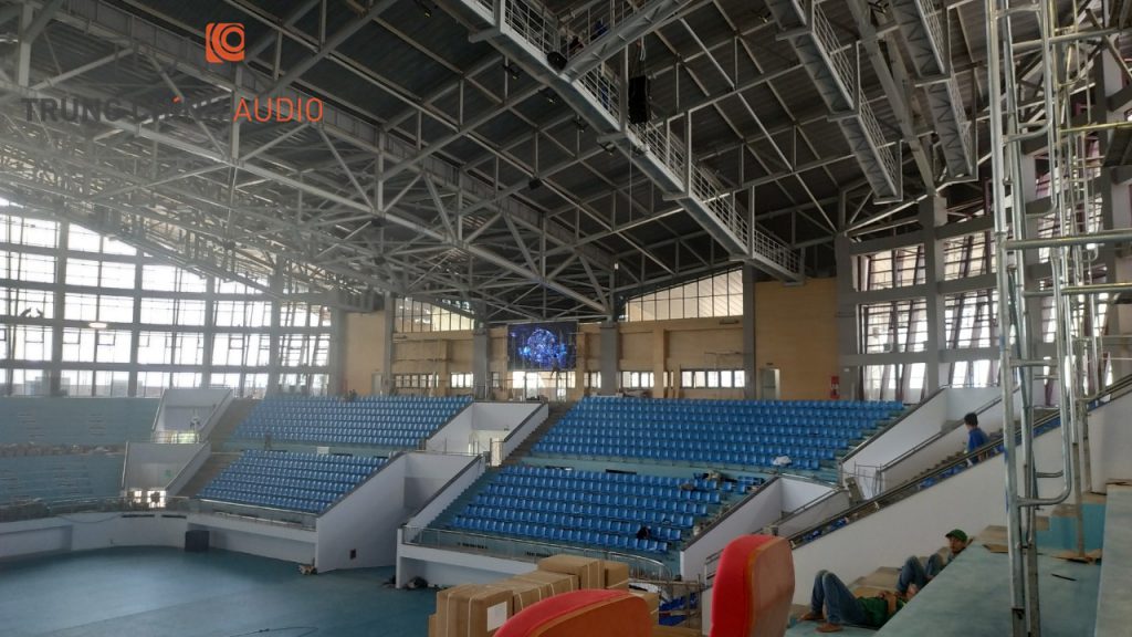 Âm thanh sân khấu lớn chuyên nghiệp cho nhà thi đấu thể thao tỉnh Bắc Giang