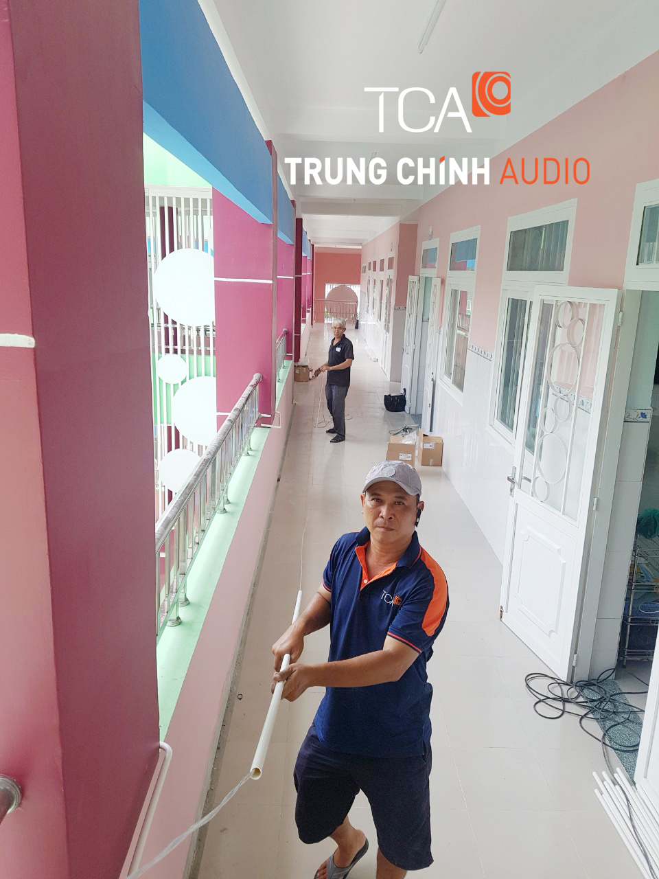 Âm thanh hội trường sân khấu, hệ thống thông báo trường học Tân Phú Trung 1 HCM