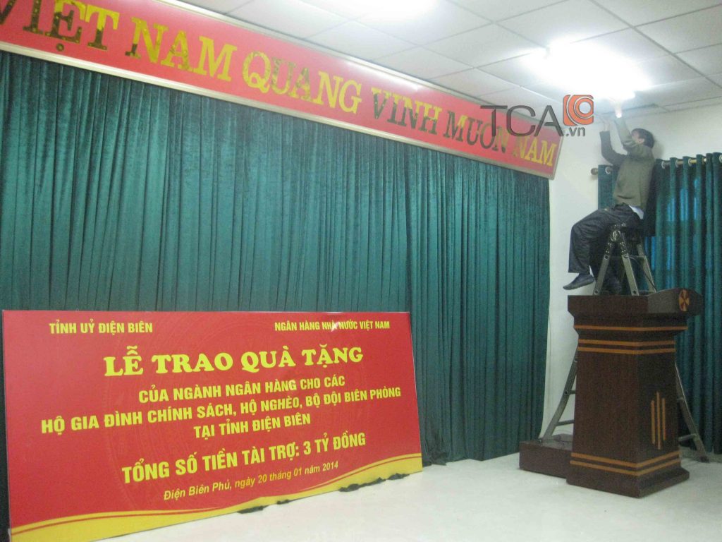 Hệ thống âm thanh hội thảo TOA TS-680: phòng họp hội nghị Sở nội vụ tỉnh Điện Biên