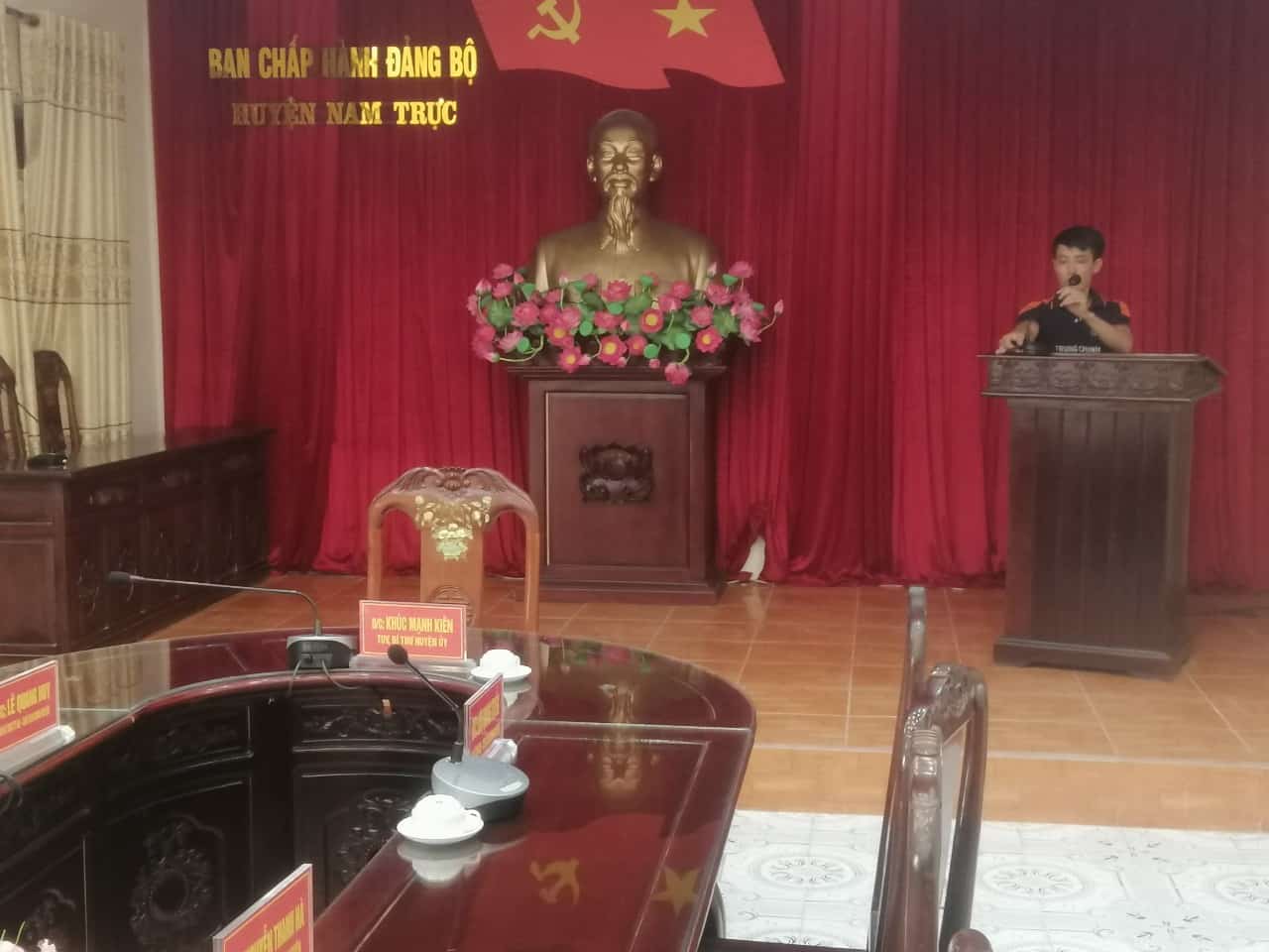 Hệ thống âm thanh hội thảo TOA TS-690: Phòng họp Huyện Nam Trực, Nam Định
