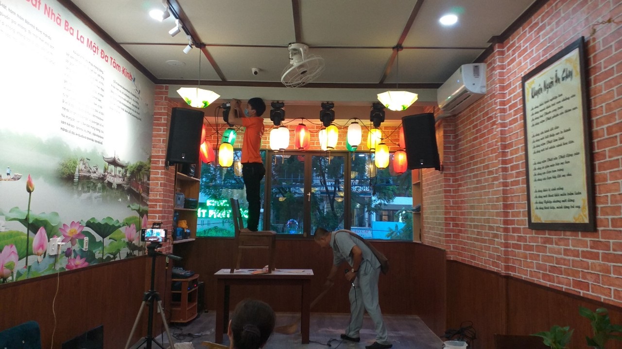 Lắp đặt âm thanh karaoke cho nhà hàng CHAY Thiên Phước, quận Tân Bình