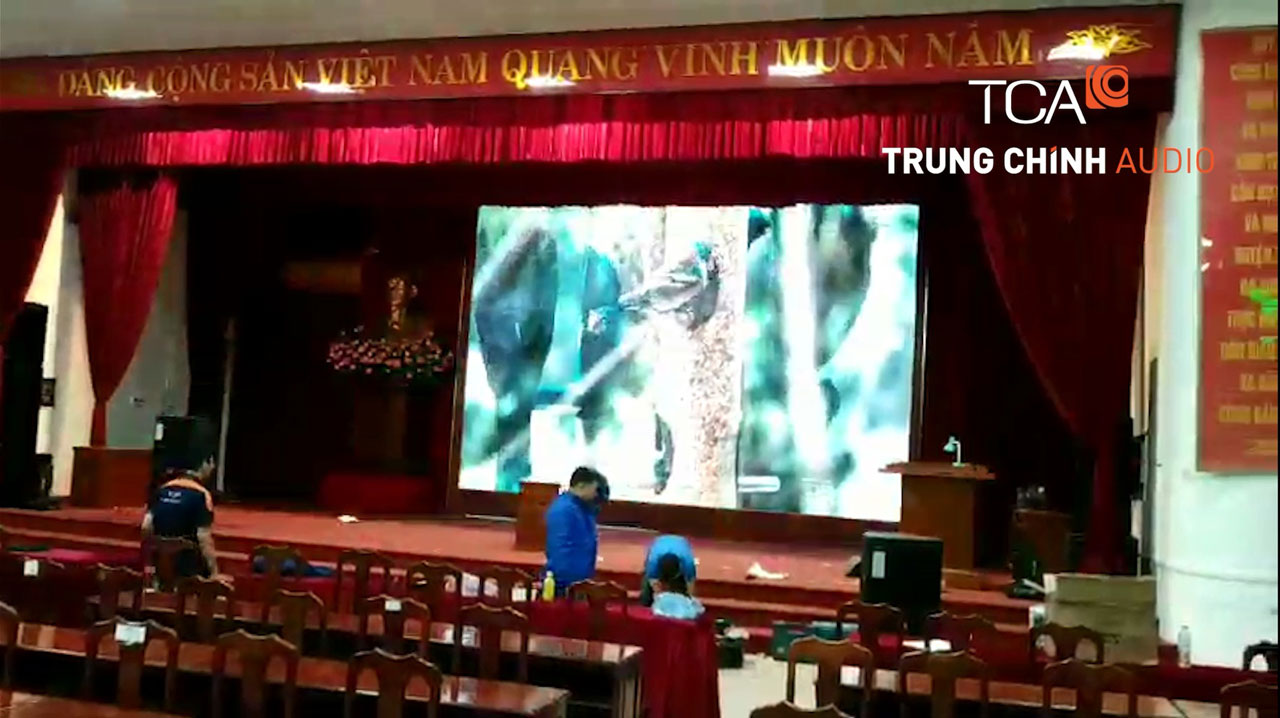 Bộ dàn âm thanh hội trường phòng họp, ánh sáng sân khấu: UBND Thanh Oai, Hà Nội