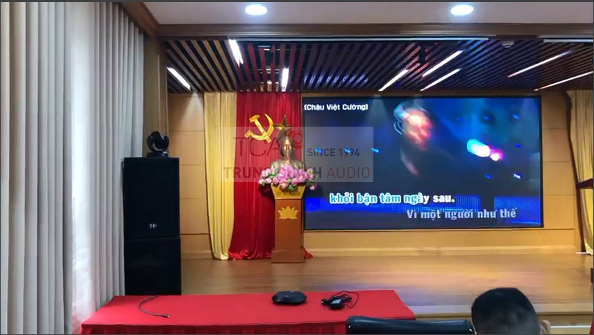 Lắp đặt bộ dàn âm thanh hội trường, thiết bị phòng họp: Agribank Láng Hạ, Hà Nội