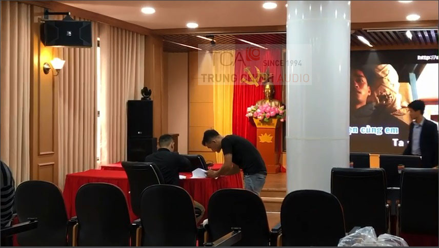 Lắp đặt bộ dàn âm thanh hội trường, thiết bị phòng họp: Agribank Láng Hạ, Hà Nội