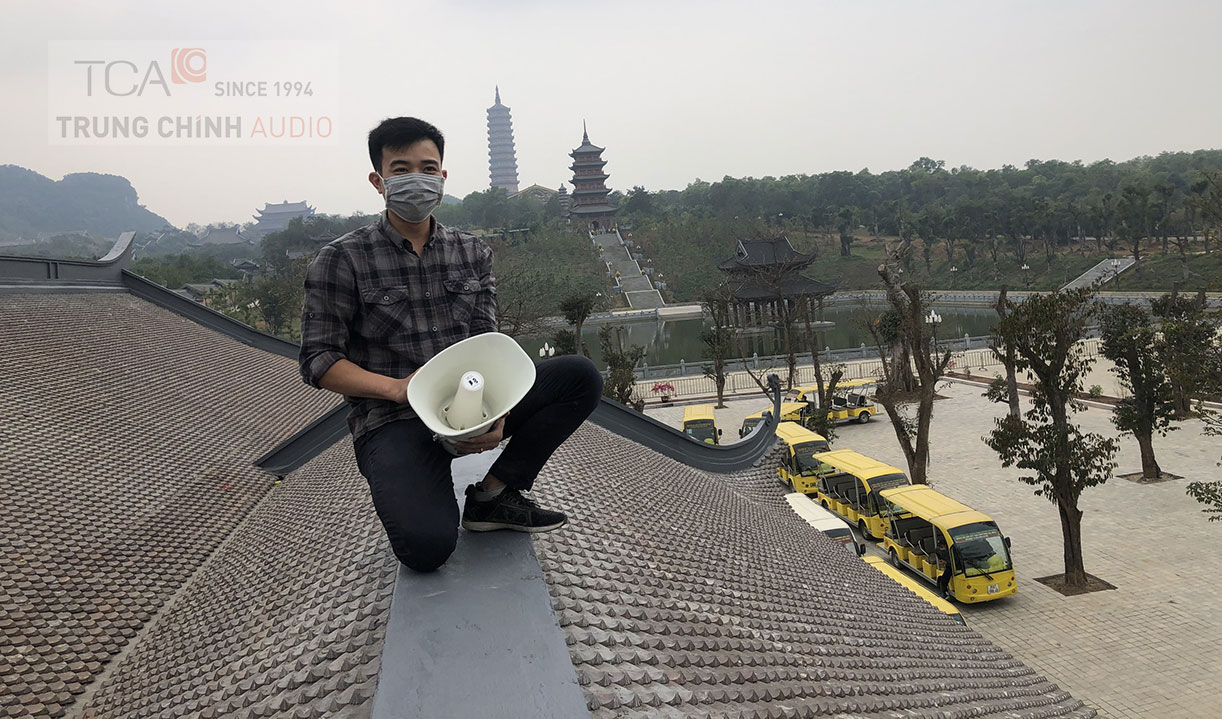 Thi công hệ thống loa âm thanh thông báo TOA tại chùa Bái Đính, Ninh Bình