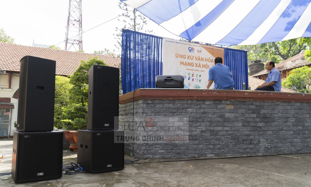 Lắp đặt âm thanh sân khấu hội trường trường học tại THPT Marie Curie, TP.HCM