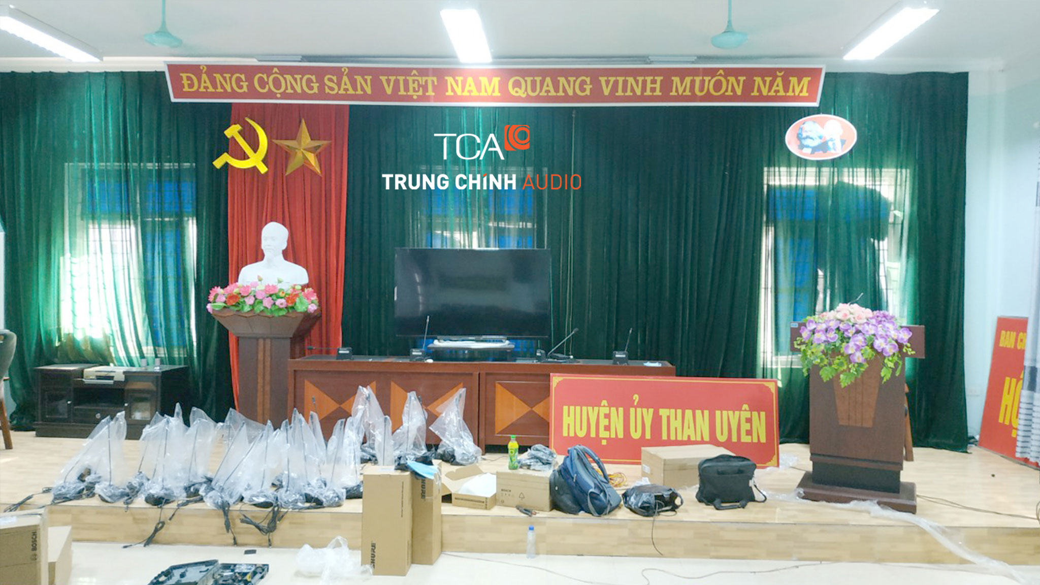 Lắp đặt hệ thống hội thảo BOSCH CCS-900 : Huyện ủy Than Uyên tỉnh Lai Châu