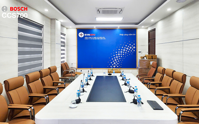 Hệ thống âm thanh hội thảo Bosch CCS700 và Camera hội nghị Lumens : Công ty NPCETC