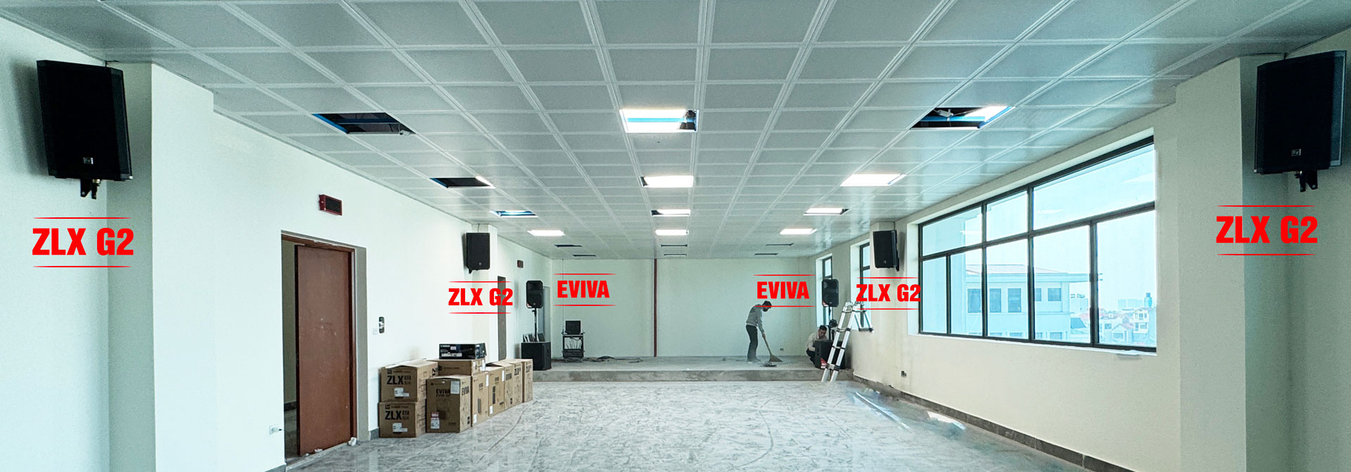 Giải Pháp Âm Thanh sân khấu Hội Trường Loa EVIVA Và ZLX G2 : kho bạc nhà nước Bắc Từ Liêm, Hà Nội