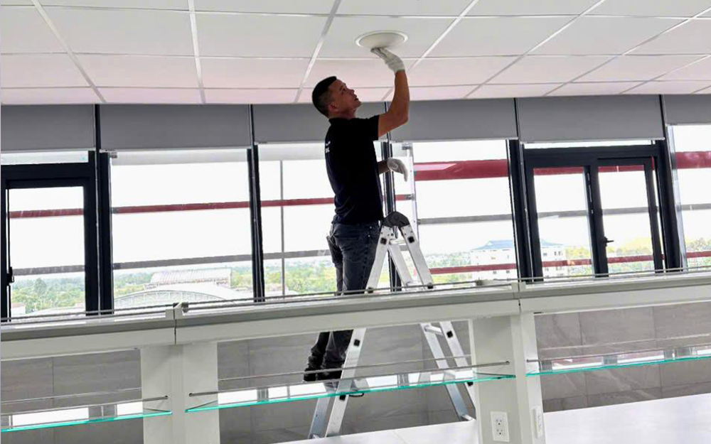 Lắp đặt âm thanh lớp học : Giảng đường Đại học Cửu Long